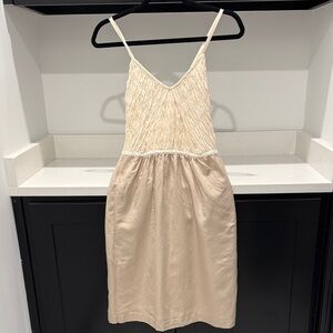 Banana Republic Cream Midi Dress. Size 0